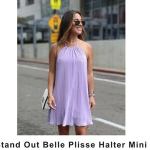 Vici lilac lilac halter top dress